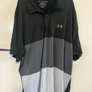 Under Armour Men's Polo in Black and Gray